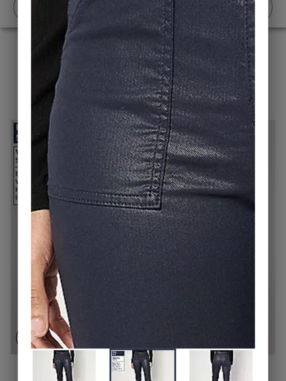 Nicole by Nicole Miller Regular Coated Soho Boot-Cut Jeans—NAVY